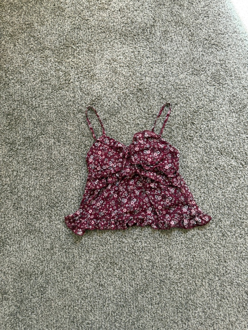Red Floral Tank Top